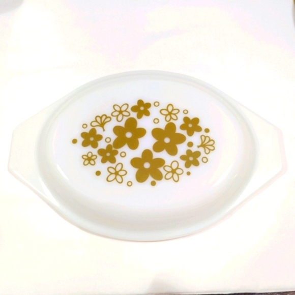Vintage Pyrex 1 1/2 QT Spring Blossom Crazy Daisy Casserole 043 Lid 943 C36 - Picture 8 of 13